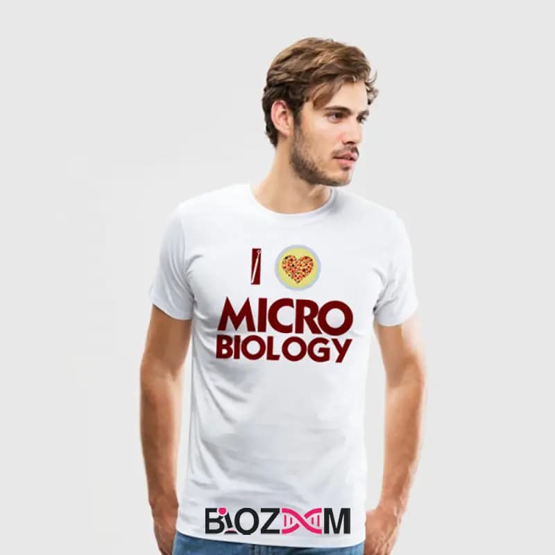 تیشرت طرح I Love Microbiology زیست شناسی – کد 134 — تصویر ۳