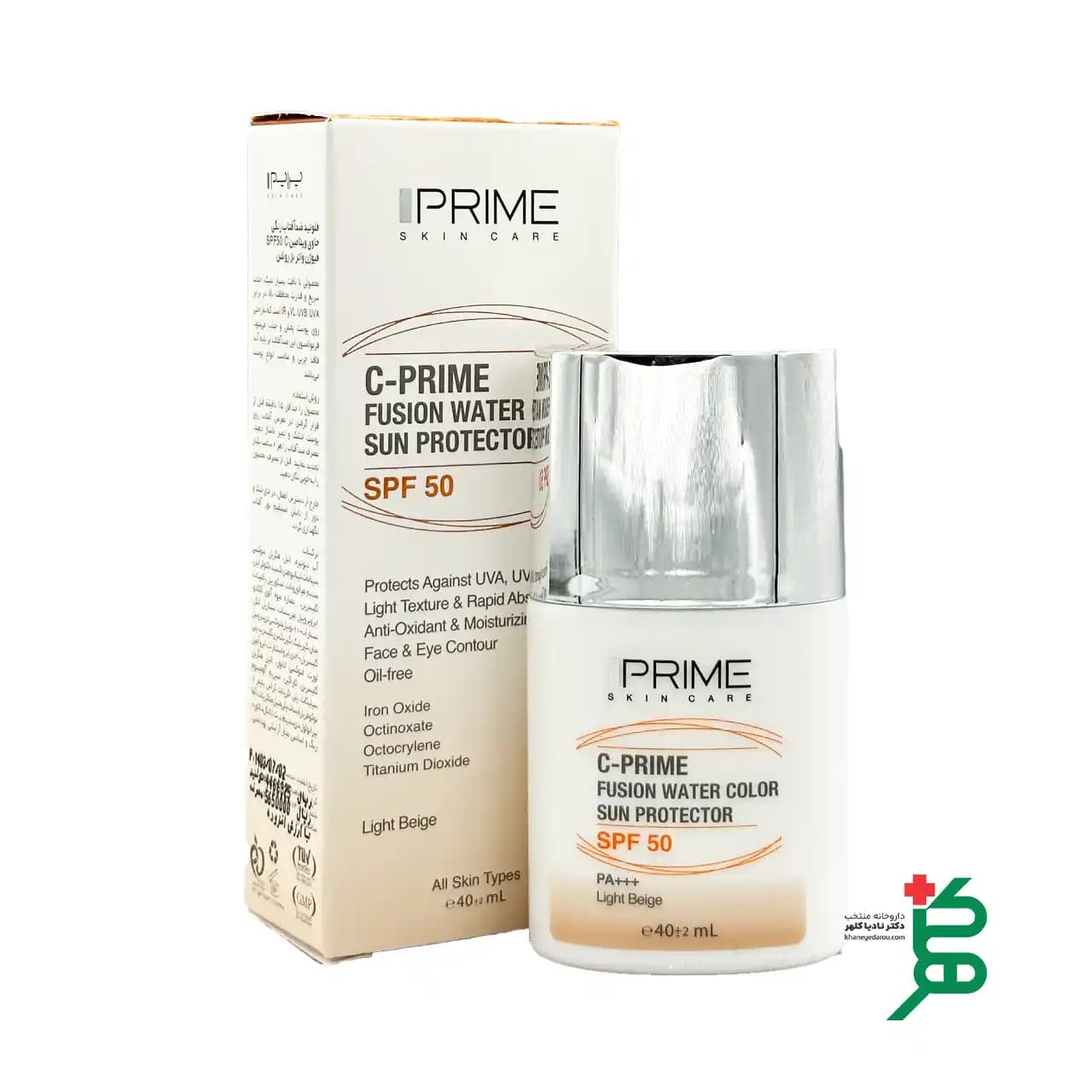 ضد آفتاب پریم فیوژن واتر حاوی ویتامین سی SPF50 — تصویر ۸