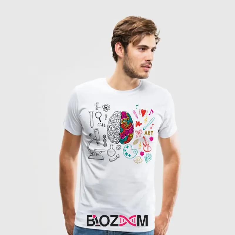 تیشرت طرح مغز گرافیکی انسان زیست شناسی – کد 127 — تصویر ۸