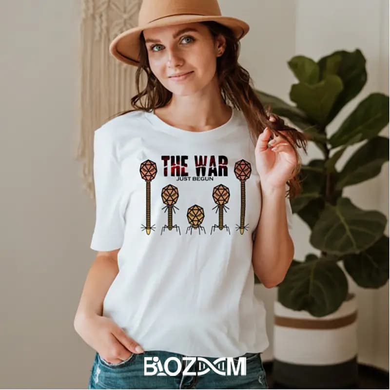 تیشرت طرح باکتریوفاژ 2 زیست شناسی – کد 109