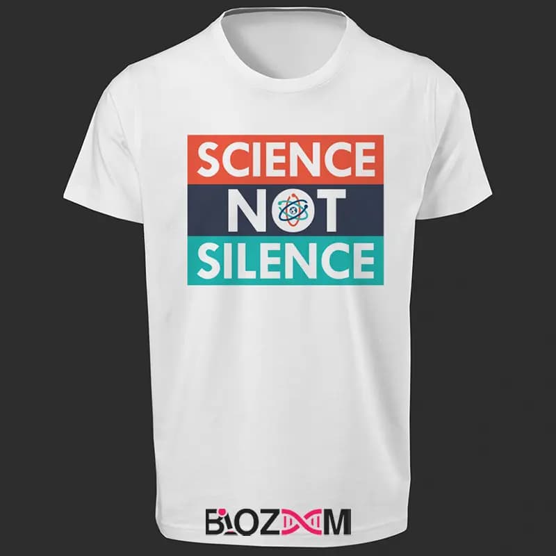 تیشرت طرح Science not Silence زیست شناسی – کد 122