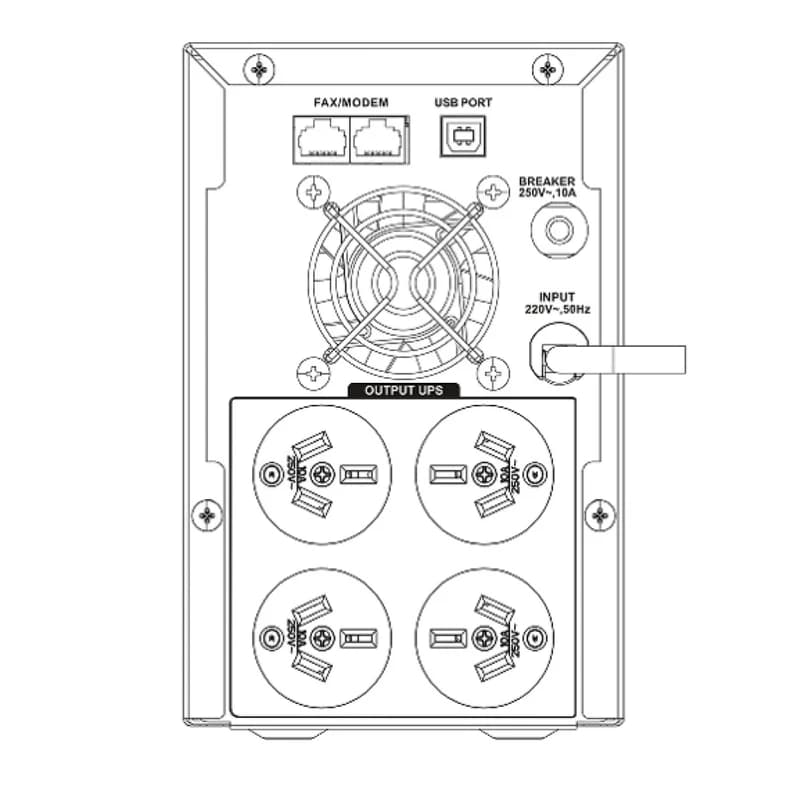 یو پی اس هایکویژن مدل DS-UPS2000 ظرفیت 2 کاوا — تصویر ۷