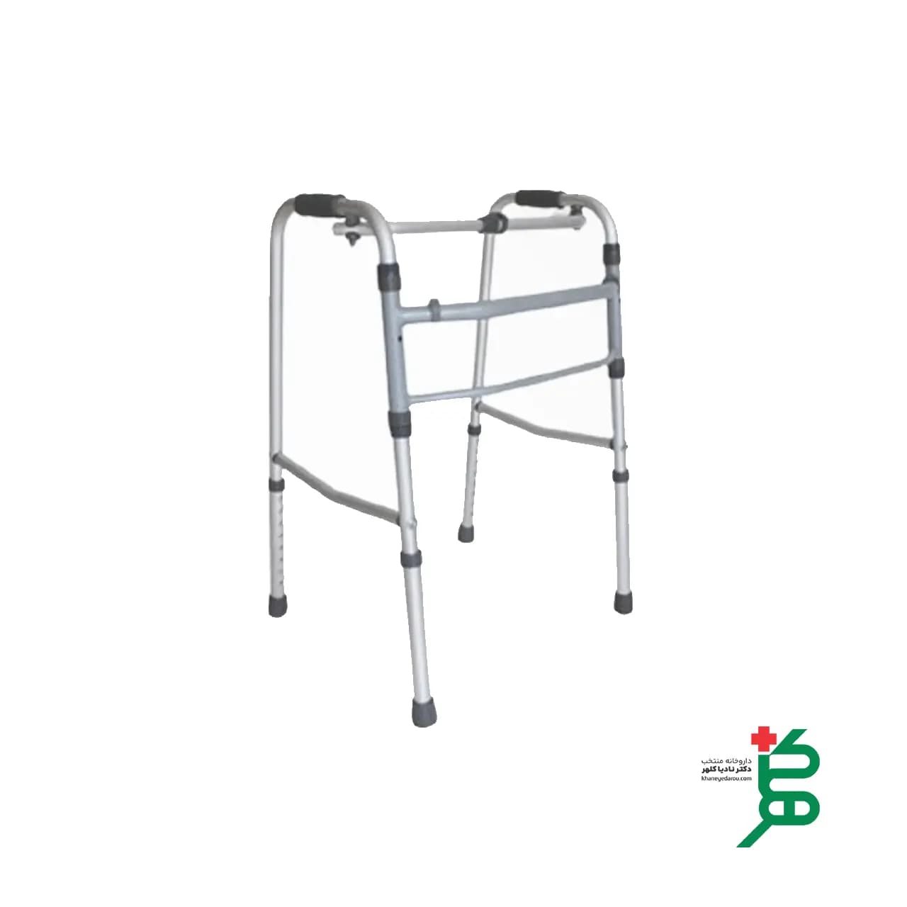 واکر تاشو بدون چرخ آلومینیومی با تنظیم ارتفاع — تصویر ۲