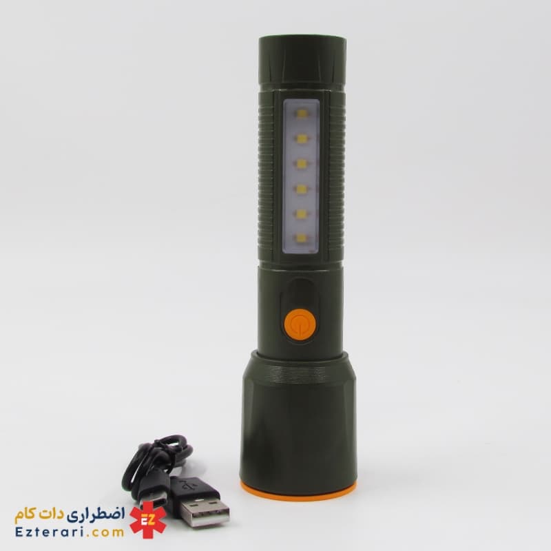 چراغ قوه شارژی برند Deepking مدل DK-749 دارای کابل تایپ سی — تصویر ۴