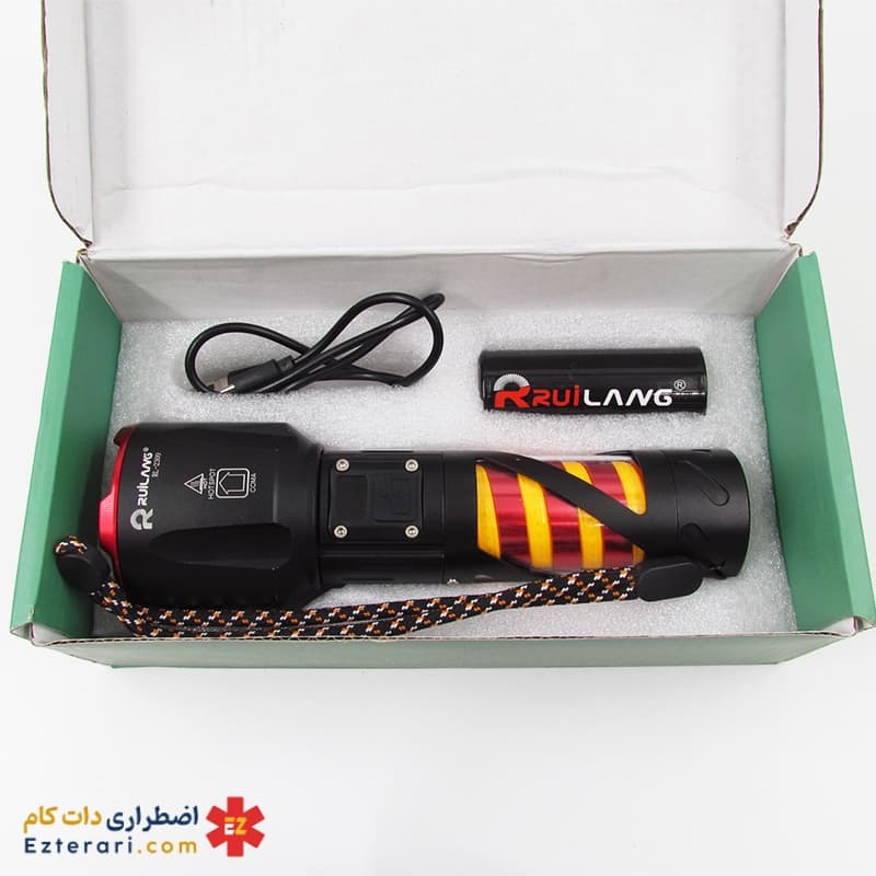 چراق قوه شارژی فلزی برند Ruilang مدل RL-2309 — تصویر ۸