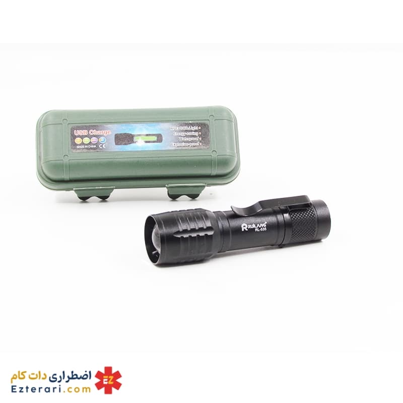 چراغ قوه شارژی پلیسی کوچک برند Ruilang مدل RL-535 جیبی — تصویر ۹