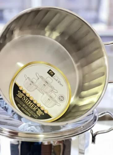 سرویس قابلمه استیل زیو مدل zcs-1516 — تصویر ۳