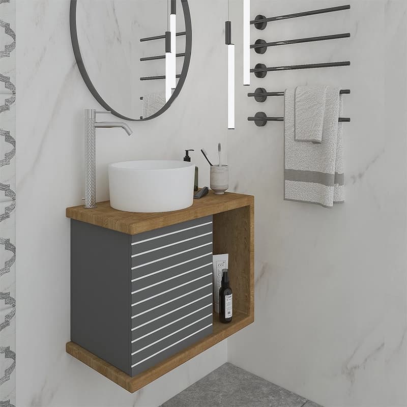 ست کابینت و روشویی سایا کابینت مدل دیواری کد S77 — تصویر ۲