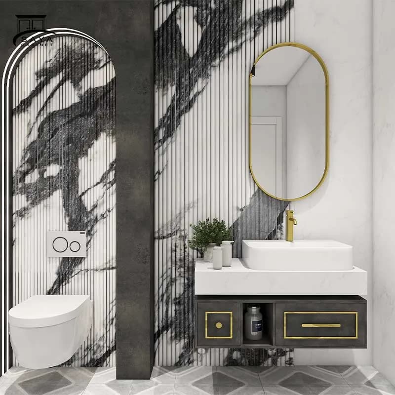 روشویی کابینتی سرامیکی بتنی کد 31 — تصویر ۳