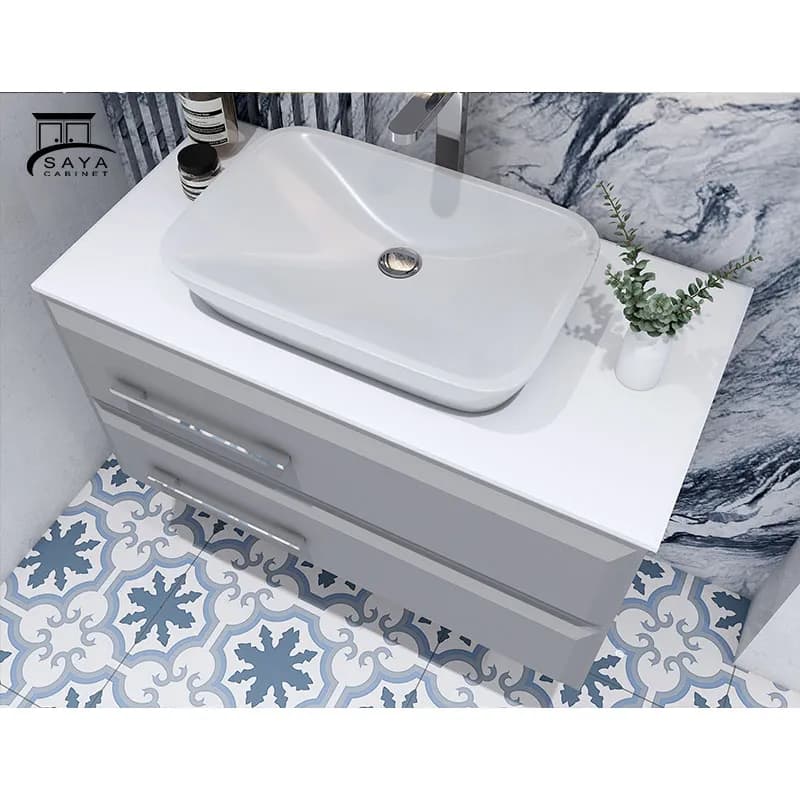 روشویی کابینتی مدرن سنگ مصنوعی کد 26 — تصویر ۸