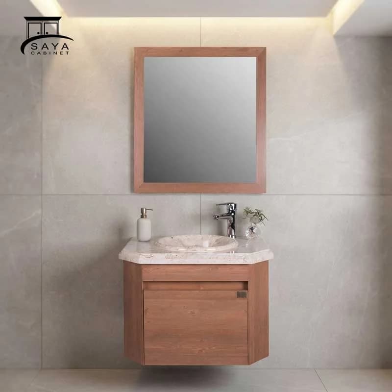 روشویی کابینتی سنگ طبیعی زاویه دار کد 82