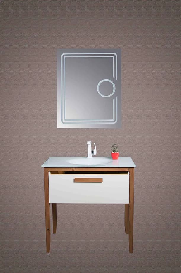 روشویی کابینتی پایه دار ترموود همراه کاسه کریستالی کد 72