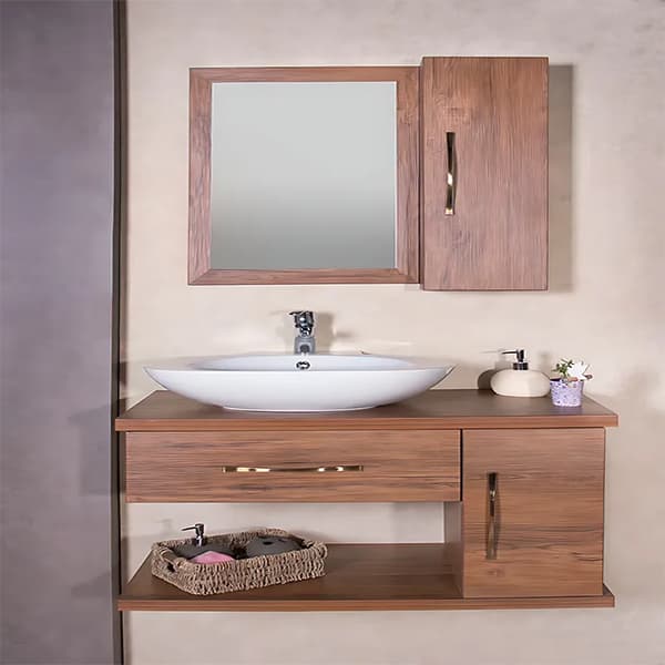 روشویی کابینتی صفحه دوبل آنتیک طلایی کد 69 — تصویر ۵