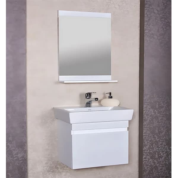 روشویی کابینتی آتیلا رنگ سفید کد 64 — تصویر ۳