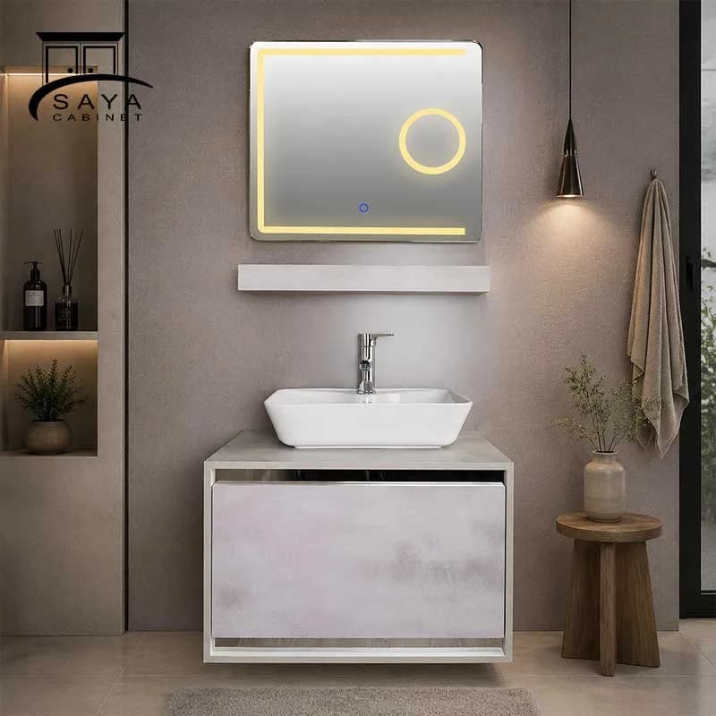 روشویی کابینتی سنگ روشن-استیل کد 57