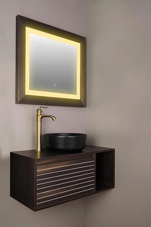 روشویی کابینتی ونگه کاسه مشکی کد 52 — تصویر ۴