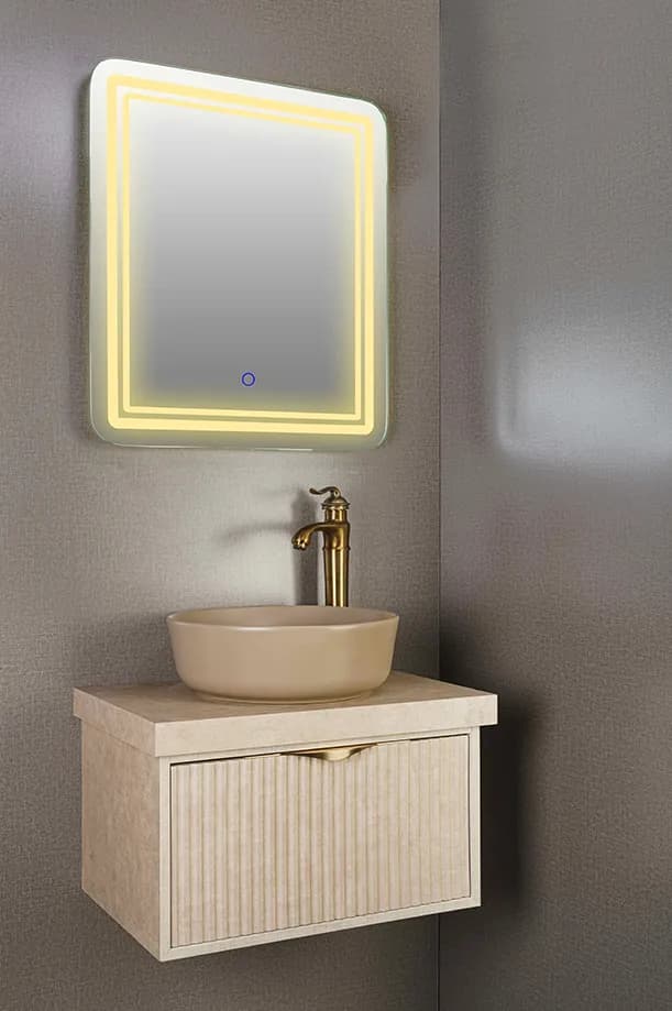 روشویی کابینتی سنگ کرم ممبران کد 46 — تصویر ۲