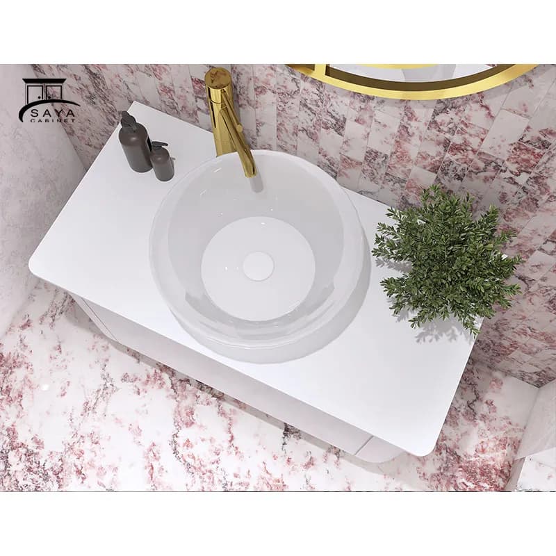 روشویی کابینتی مدرن لبه کرو pvc کد 38 — تصویر ۲