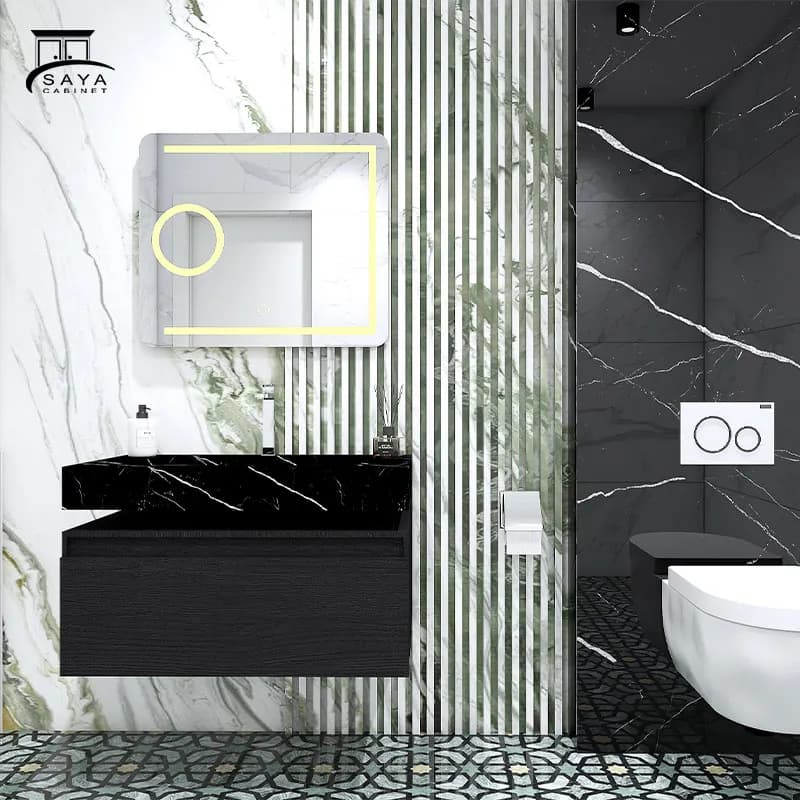 روشویی کابینتی مشکی سرامیکی کد37 — تصویر ۵
