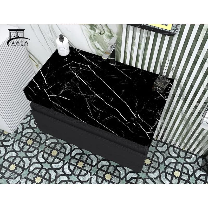روشویی کابینتی مشکی سرامیکی کد37 — تصویر ۳