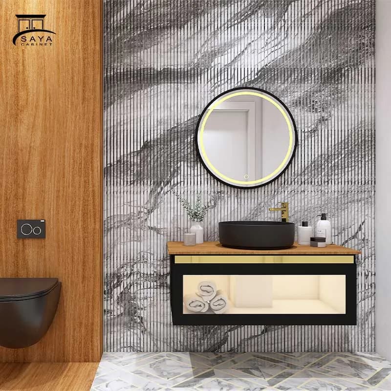 روشویی کابینتی مدرن ترکیبی ترموود کد 36 — تصویر ۵