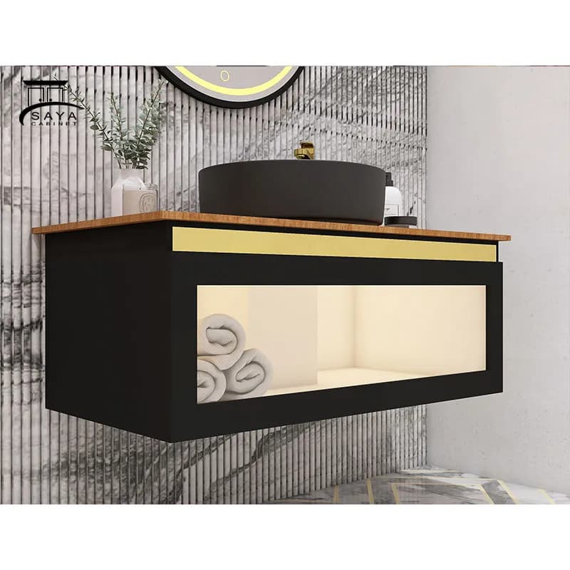 روشویی کابینتی مدرن ترکیبی ترموود کد 36 — تصویر ۴