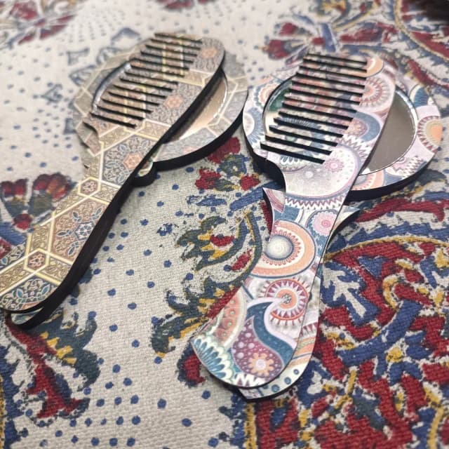 آینه و شانه طرح منبت کودکانه