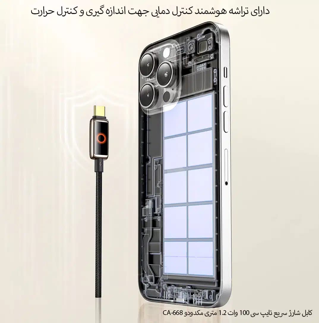کابل شارژ 100 وات Type-C به Type-C مک دودو مدل CA-668 — تصویر ۹