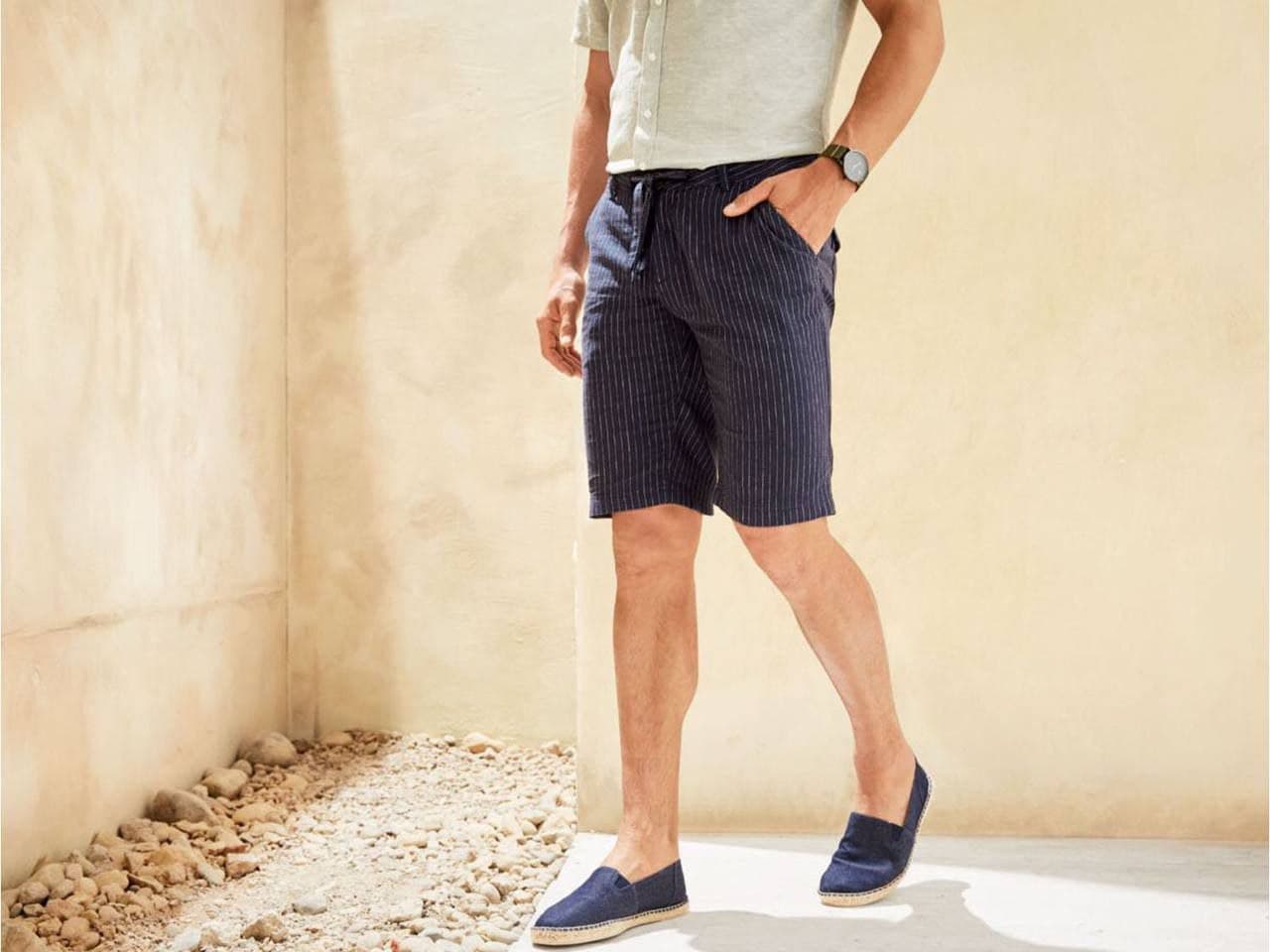شلوارک لینن راه راه لیورجی- SHORTS LIVERGY — تصویر ۸