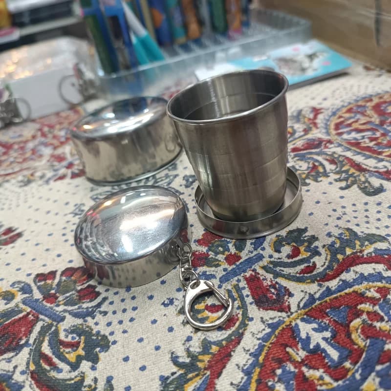 لیوان تاشو استیل کوچک (ضد زنگ) با کیفیت