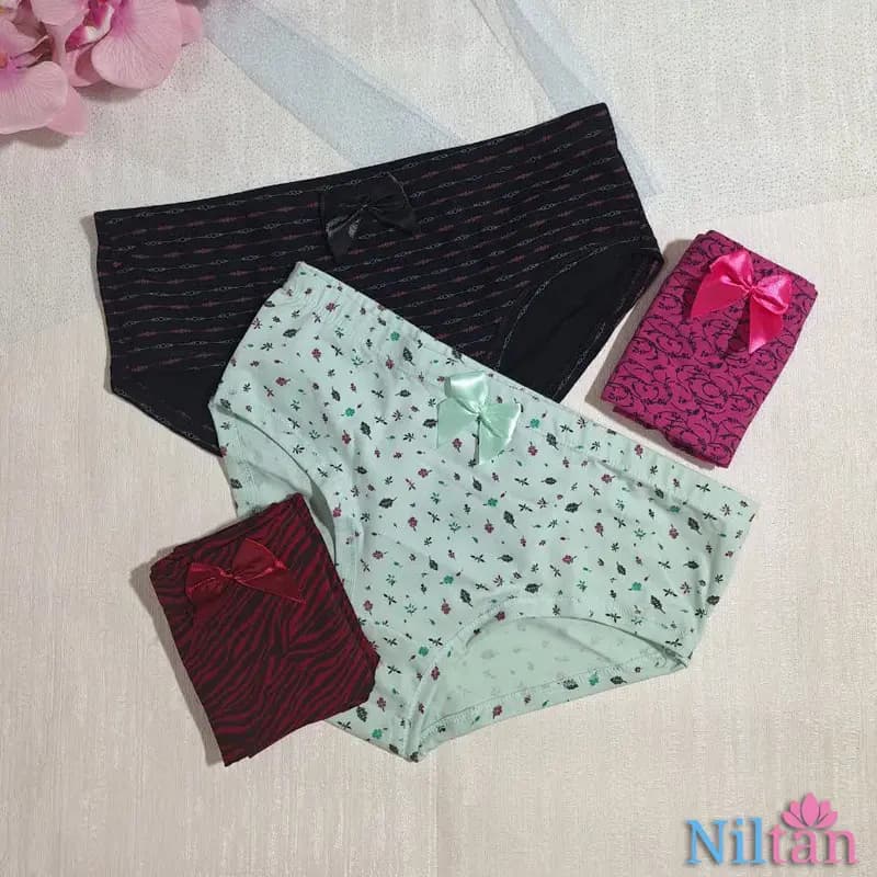 شورت زنانه اسلیپ نخی کتابی پاپیون — تصویر ۱۰