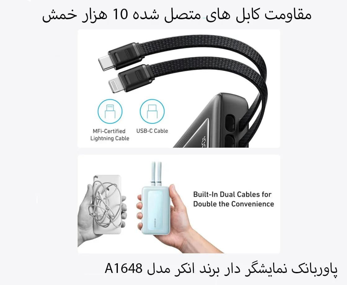پاوربانک 20000 انکر مدل Anker Zolo Power Bank30w A1681 — تصویر ۳
