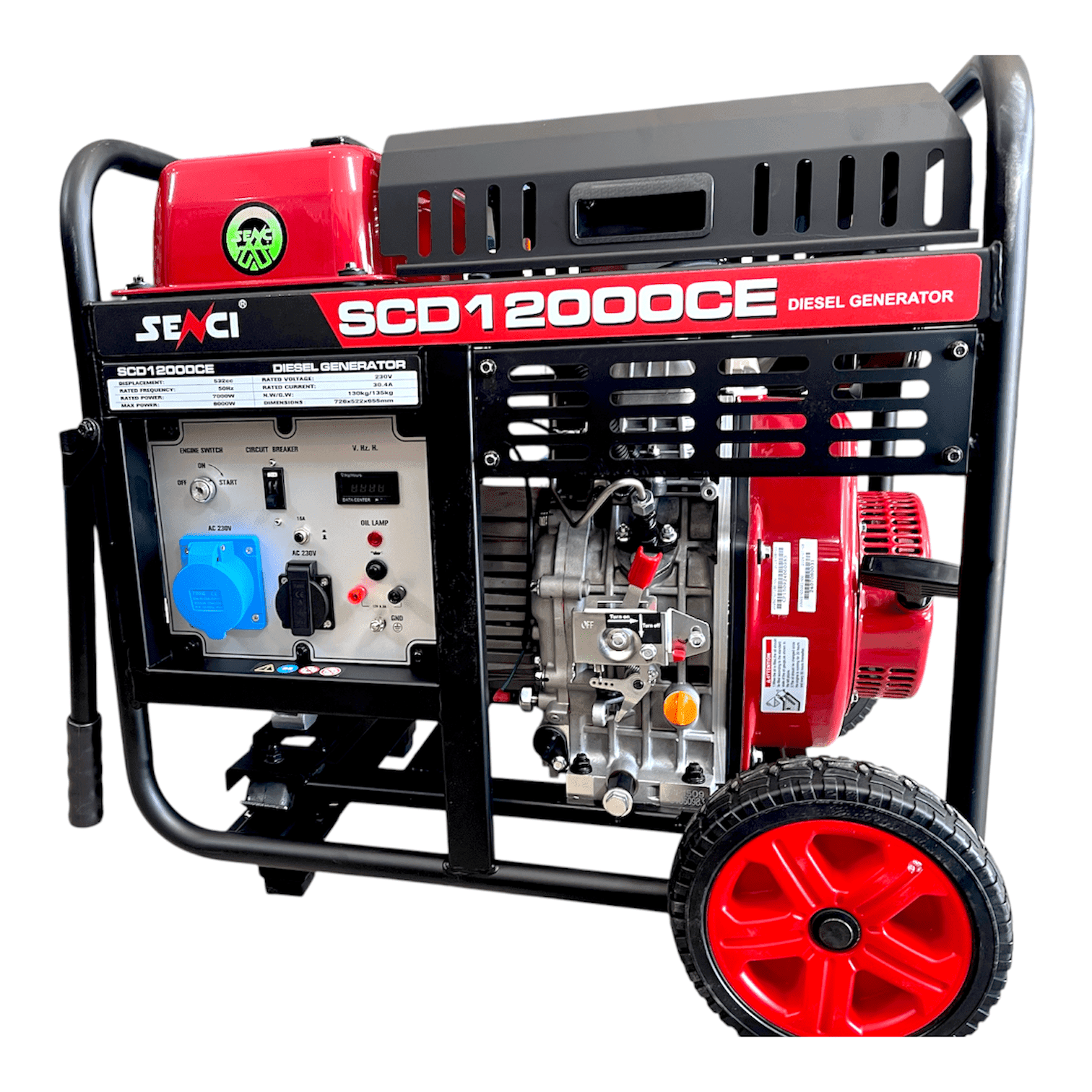 موتور برق گازوئیلی ۸ کیلووات سنسی مدل SC12000CE — تصویر ۹