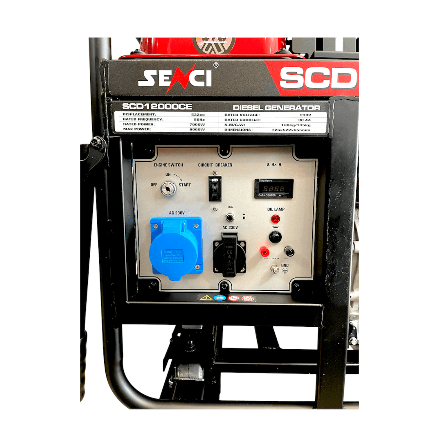 موتور برق گازوئیلی ۸ کیلووات سنسی مدل SC12000CE — تصویر ۱۲