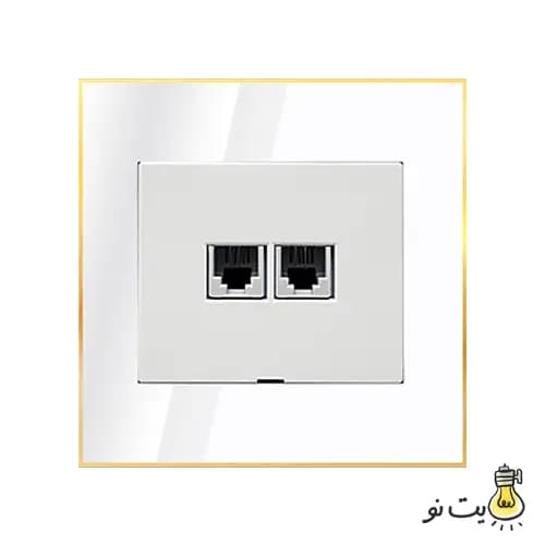 کلید و پریز آسیا مدل نگین سفید — تصویر ۷