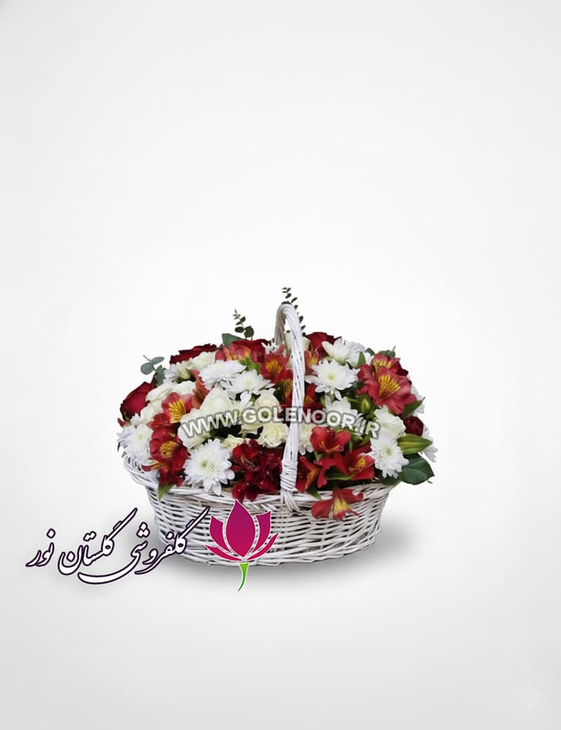 سبد گل خوش رنگ