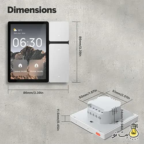 تاچ پنل هوشمند 3.5 اینچی MOES — تصویر ۵