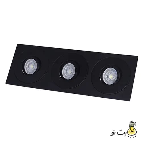 قاب هالوژن مستطیل سه خانه 5902