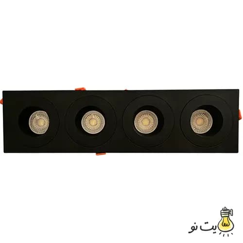 قاب هالوژن مستطیل چهار خانه 620