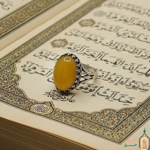انگشتر شرف شمس مردانه نقره مدل نور ولایت — تصویر ۳