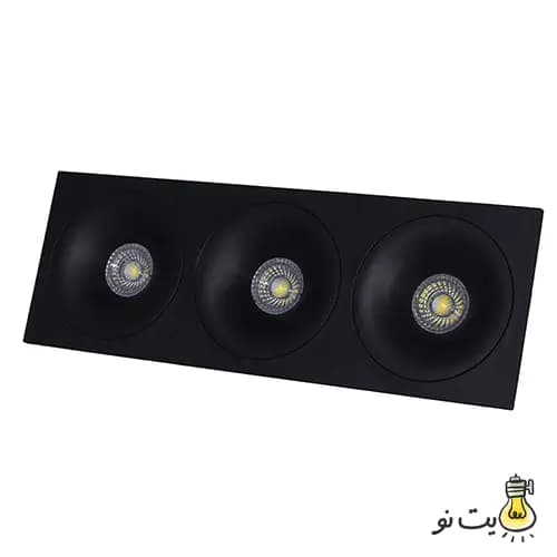 قاب هالوژن مستطیل سه خانه 3065