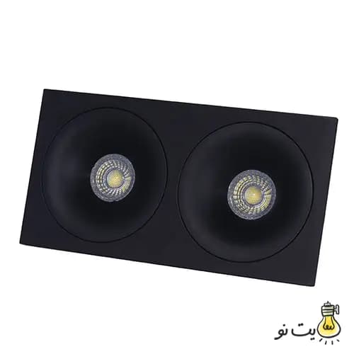 قاب هالوژن مستطیل دو خانه 3065