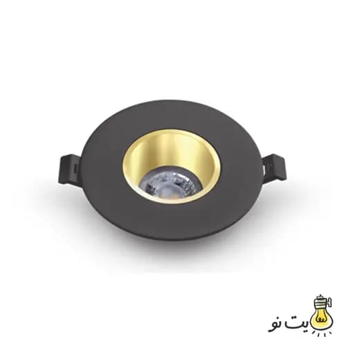 قاب هالوژن عمیق مشکی طلایی پارس لایت