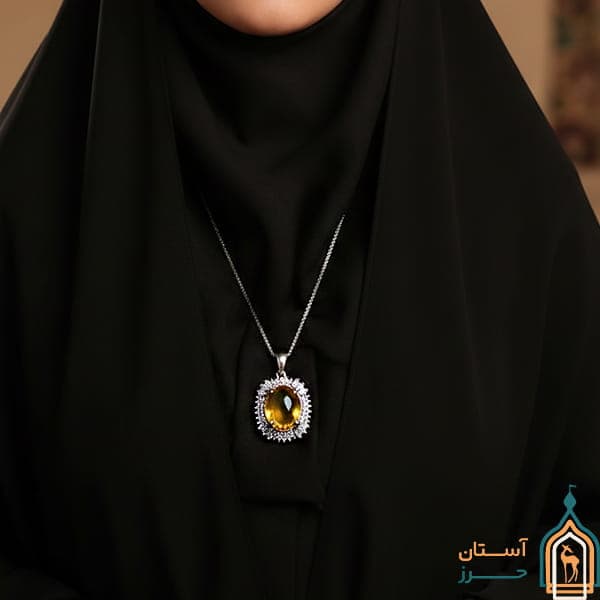 گردنبند شرف شمس زنانه نقره مدل حورا — تصویر ۳