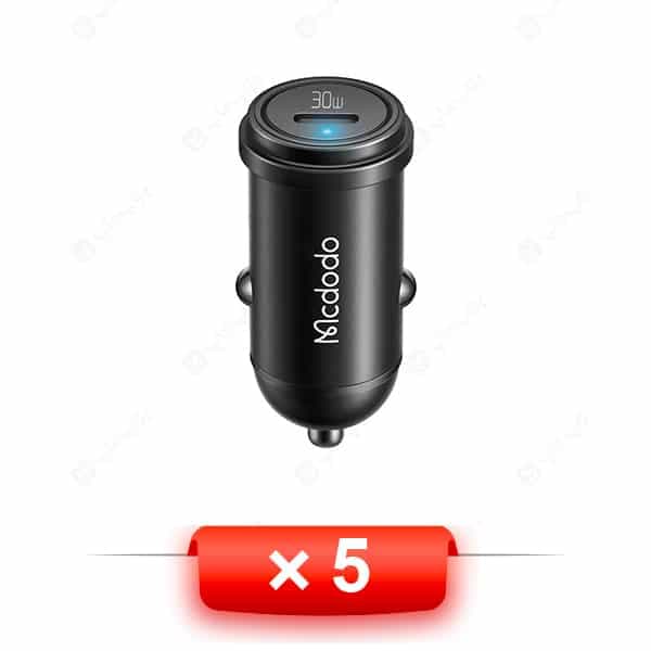 پک پنج عددی شارژر فندکی 30 وات مک دودو مدل CC-749 — تصویر ۶