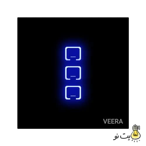 کلید و پریز لمسی ویرا مشکی — تصویر ۳