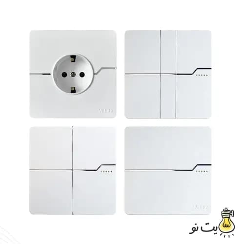 کلید و پریز ویرا T2 سفید — تصویر ۵