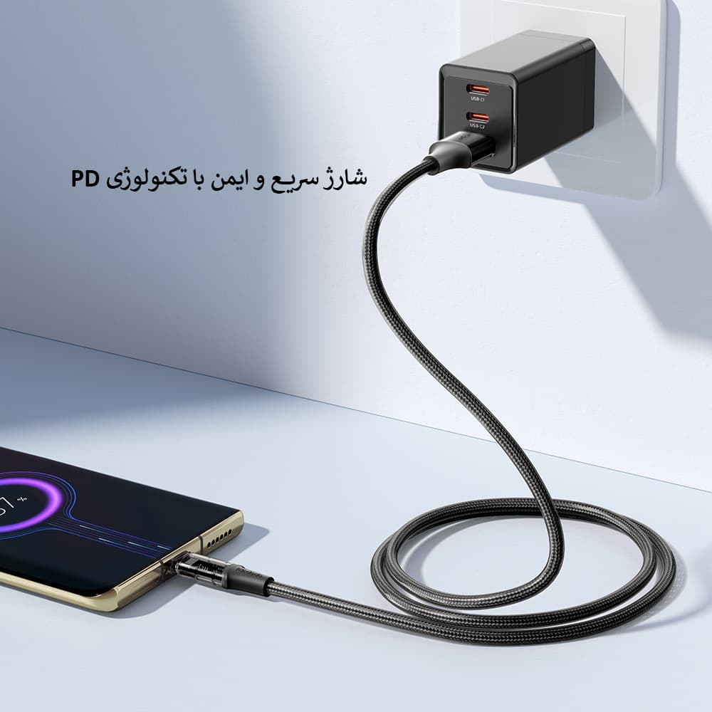 کابل 100 واتType Cفست شارژ مک دودو مدل CA-2093 — تصویر ۳