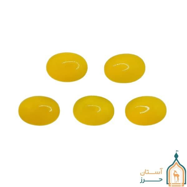نگین شرف شمس اصل عقیق زرد 18×13 میلی‌متر مناسب انگشتر و گردنبند