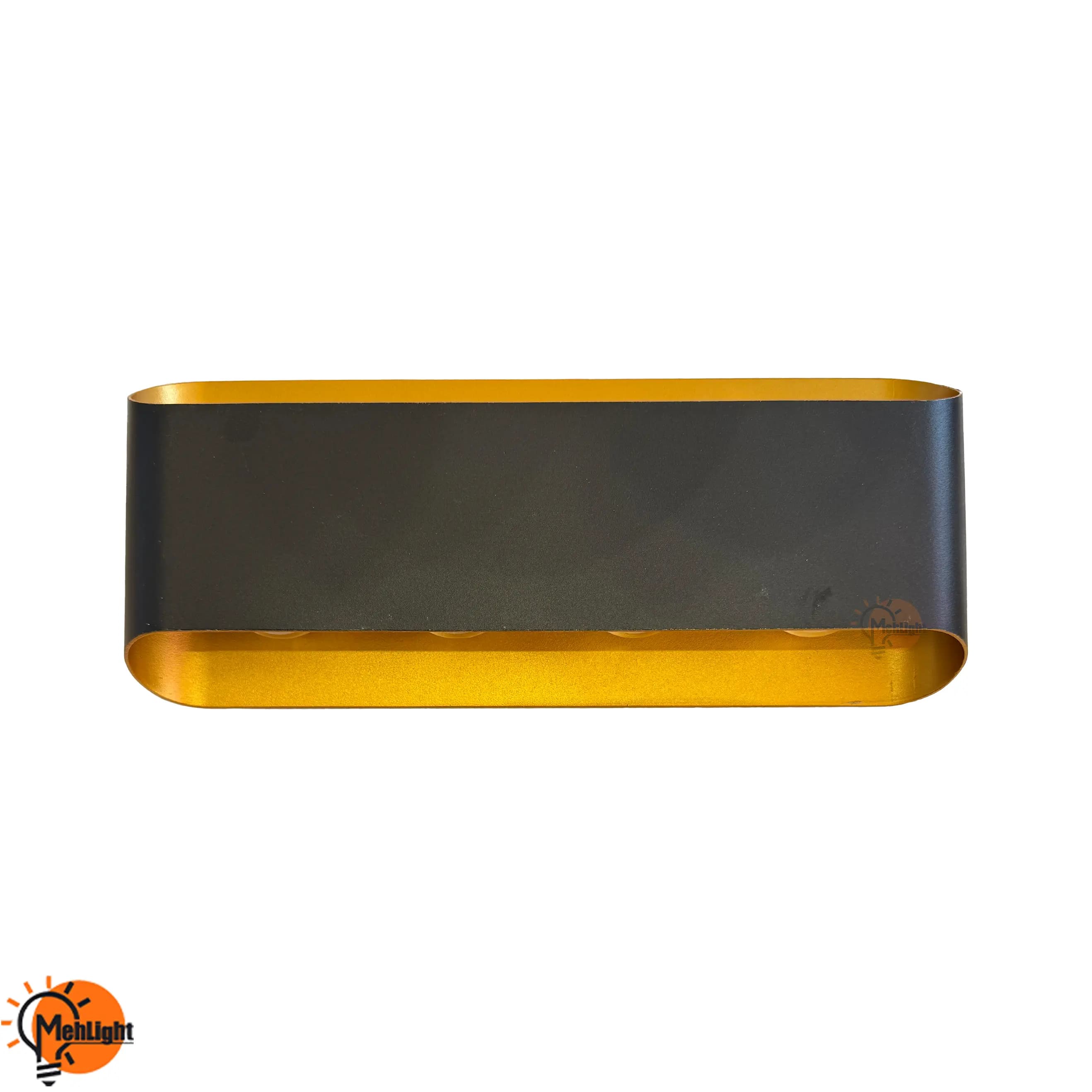 چراغ دکوراتیو دو طرفه 8 وات مشکی طلایی — تصویر ۵